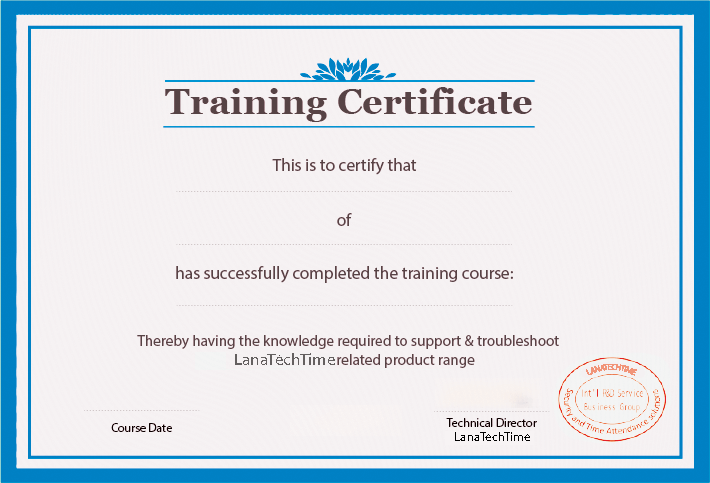 Training Cert